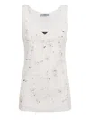 Prada Embellished Vest In Multi