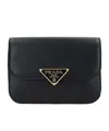Prada Black Leather Crossbody Bag In Black