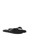 Prada Mini Brushed Leather Flip-flops For Summer Style In Black