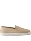 Prada Embossed-logo Slip-on Loafers