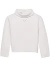 Prada Embossed-logo Sweater In White