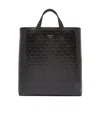 Prada Men's Smooth Leather Tote Bag In Black