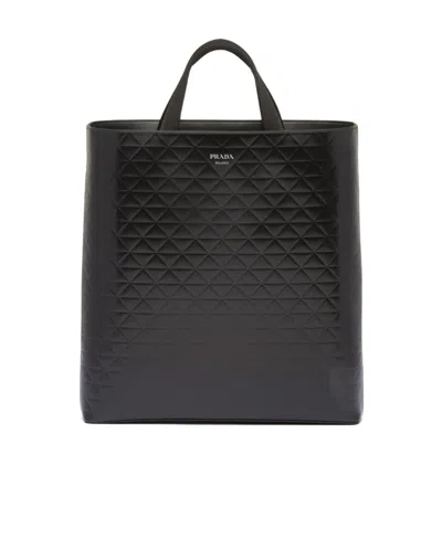 PRADA PRADA EMBOSSED-PRINTED TOP HANDLE BAG