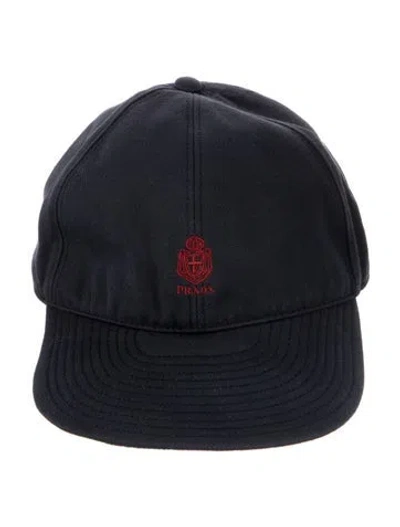 Pre-owned Prada Embroidered Baseball Cap In Blue/red