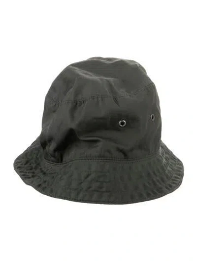 Pre-owned Prada Embroidered Bucket Hat In Green