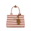 Prada Mini Handbag With Striped Design And Handle