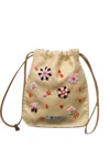 Prada Embroidered Canvas Smartphone Case In Brown