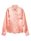Prada Coral-coloured Shirt In Blend In Orange