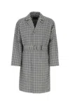 Prada Embroidered Cotton Overcoat