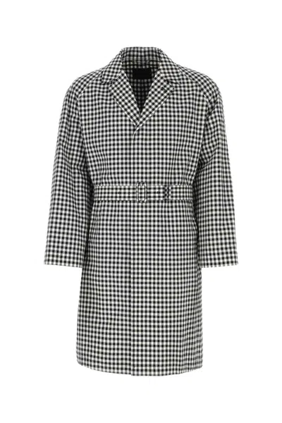 Prada Embroidered Cotton Overcoat