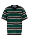 Prada Lisle Cotton Oversized T-shirt In Ebano+smeraldo