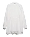 Prada Embroidered Cotton Shirt In White