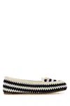 Prada Crochet Design Flat Sole Loafers