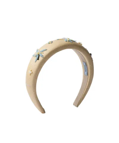 Prada Embroidered Fabric Headband In Multi