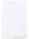 Prada Embroidered Linen Skirt In White