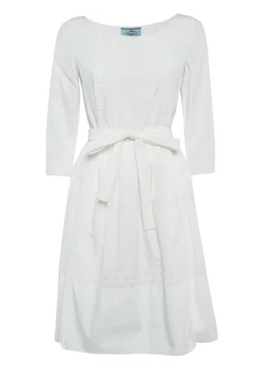 Pre-owned Prada Embroidered Midi Dress