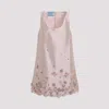 Prada Crystal-embellished Mini Dress In Alabastro