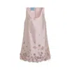 Prada Crystal-embellished Mini Dress In Purple