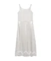 Prada Batiste Embroidered Midi Dress In White
