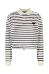 Prada Embroidered Piquet Polo Shirt In Multi