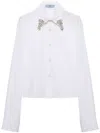 PRADA EMBROIDERED POPLIN BOXY SHIRT