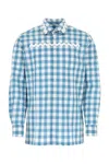 Prada Men's Embroidered Poplin Shirt