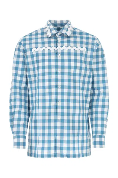 Prada Embroidered Poplin Shirt