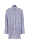 Prada Embroidered Poplin Shirt In Multi
