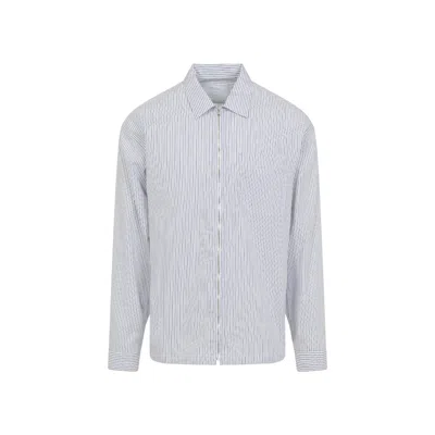 Prada Embroidered Poplin Shirt In White