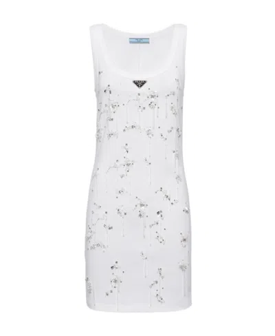 Prada Women's Cotton Tank Top In White