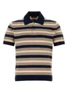 Prada Embroidered Stretch Cotton Blend Polo Shirt In Multi