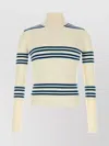 Prada Embroidered Stripes Wool Sweater