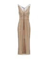 Prada Embroidered Tulle Dress In Gray