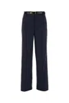 Prada Women's Embroidered Wool Pant In Black