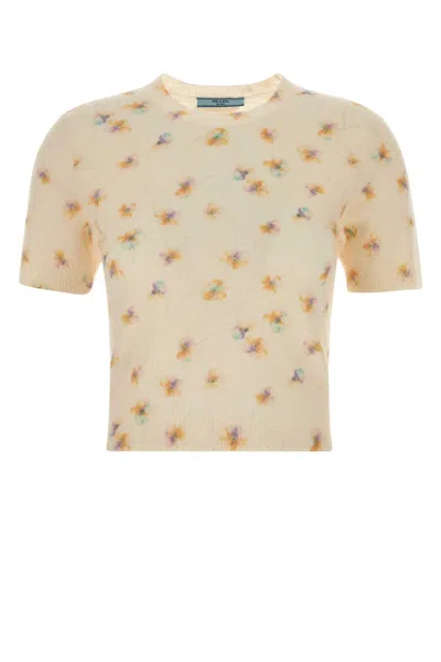 PRADA EMBROIDERED WOOL SWEATER