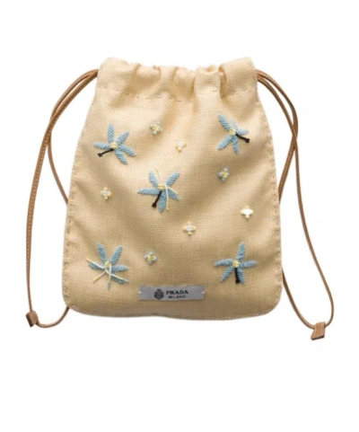 Prada Embroidered-canvas Smartphone Case In Multi