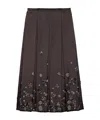 Prada Rock Aus Bestickter Seide Und Wolle In Gray