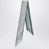 Prada Geometric Print Silk Ribbon Scarf In Green