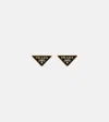 Prada Enamel Earrings In Black