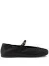 Prada Women Nappa Leather Ballerinas In Black