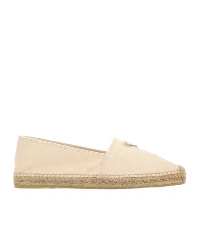 PRADA ENAMEL-LOGO ESPADRILLES