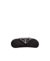 Prada Rectangular Fabric Hair Accessory Clip In Black