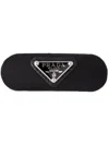 Prada Rectangular Fabric Hair Accessory Clip In Black