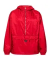 Prada Enamel Logo Windbreaker Jacket In Red