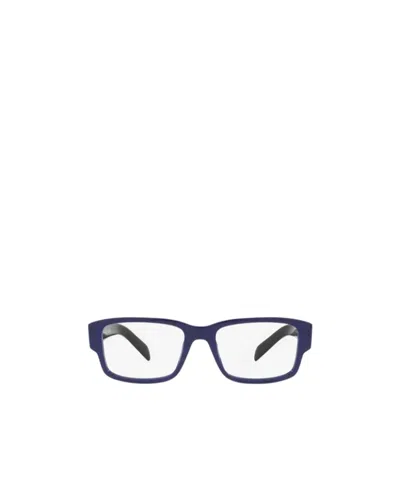 Prada Womens Blue Pr 07zv Rectangle-frame Acetate Optical Glasses