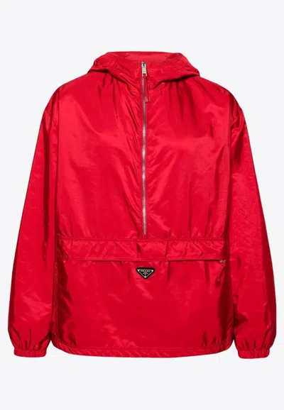PRADA ENAMEL LOGO WINDBREAKER JACKET