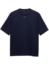 Prada Enamel Triangle-logo Cotton T-shirt In Blue