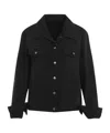 Prada Denim Blouson Jacket In Black