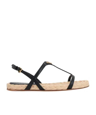 PRADA PRADA STRAPPED FLAT SANDALS