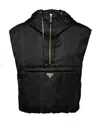 Prada Re-nylon Vest In Black
